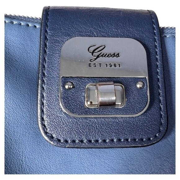 Guess double zip cross body bag blue - Picture 8 of 9